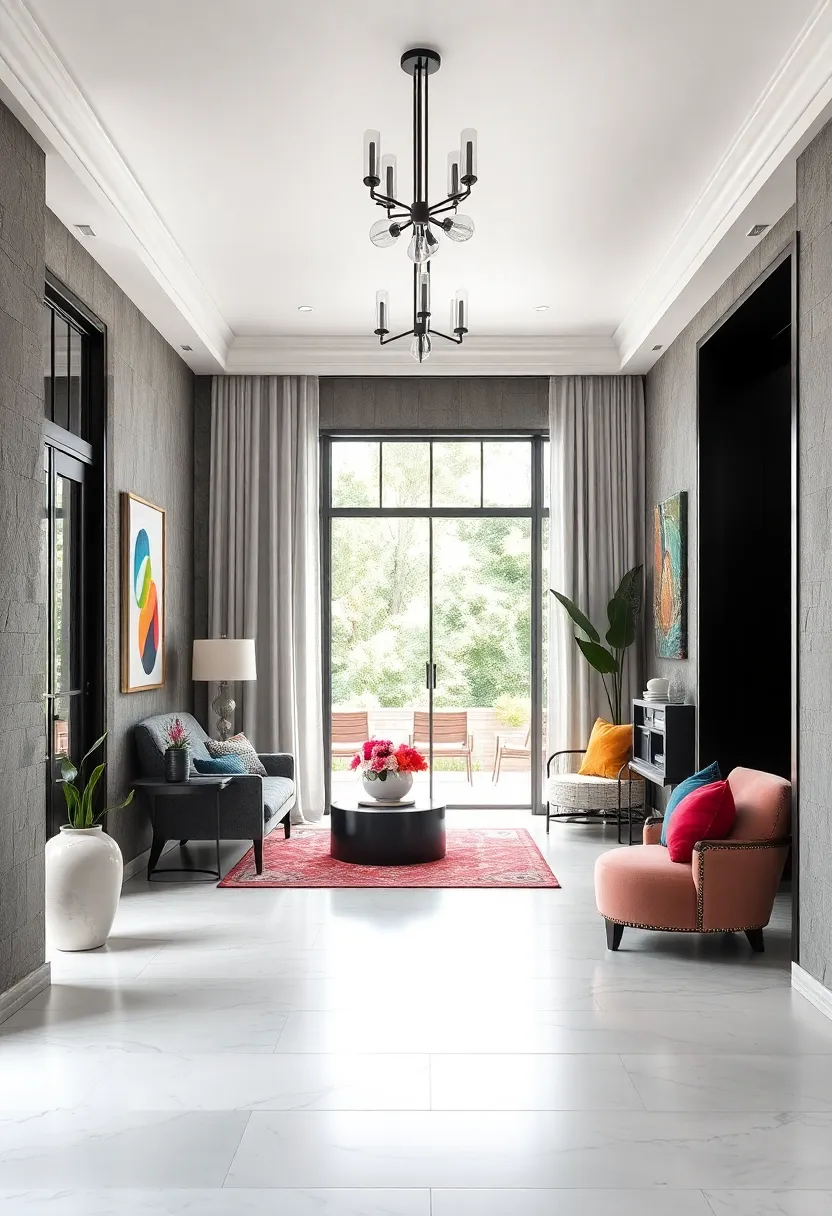 Monochrome Magic with Pops of Color: A primarily black-and-white palette punctuated by vibrant artwork or cushions⁤ energizes the space without overwhelming ‍it