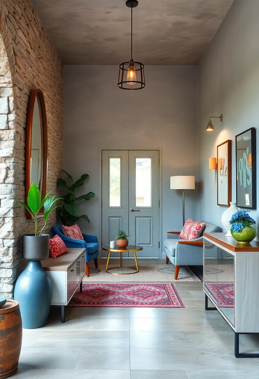 Vintage Charm with Modern Minimalism:⁢ Combining retro accents like an antique ⁢mirror with sleek, modern‍ furniture ‌creates an ‍entryway that feels both nostalgic and fresh