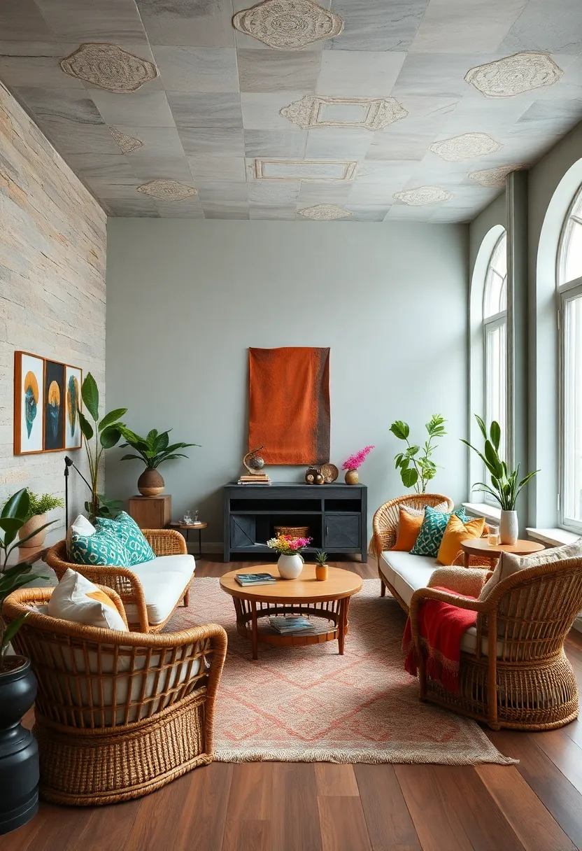 Combine rattan or⁣ wicker furniture pieces with plush⁣ textiles