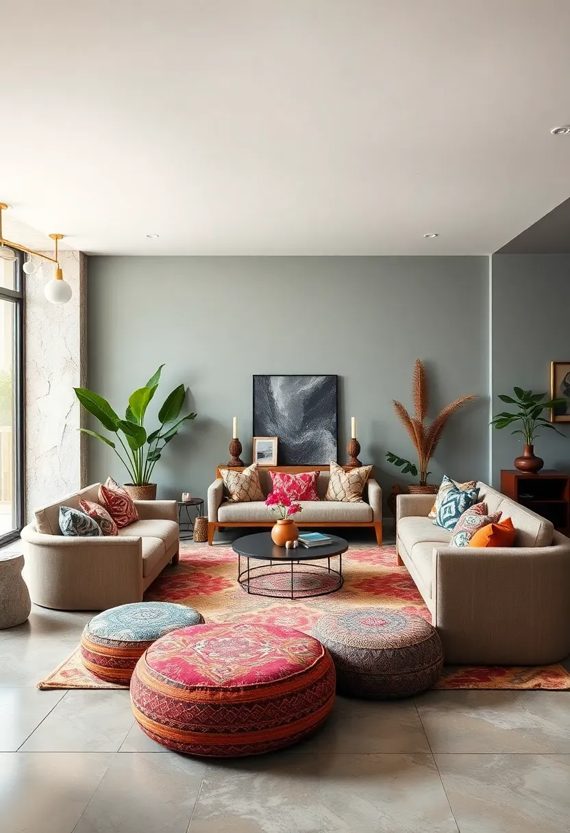 Introduce patterned poufs or⁢ ottomans for versatile seating options