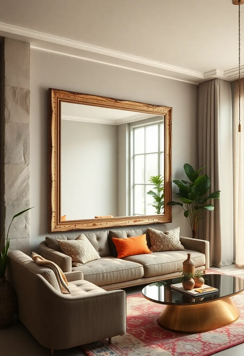 Incorporate a large, distressed-frame vintage mirror in⁢ your living room to add depth and a sense of history