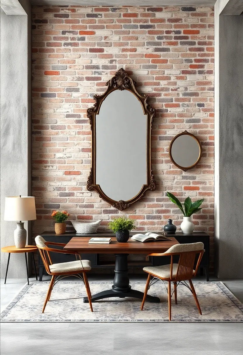 Place a vintage mirror ⁢on a ⁤wall featuring exposed brick to combine rustic and vintage aesthetics seamlessly