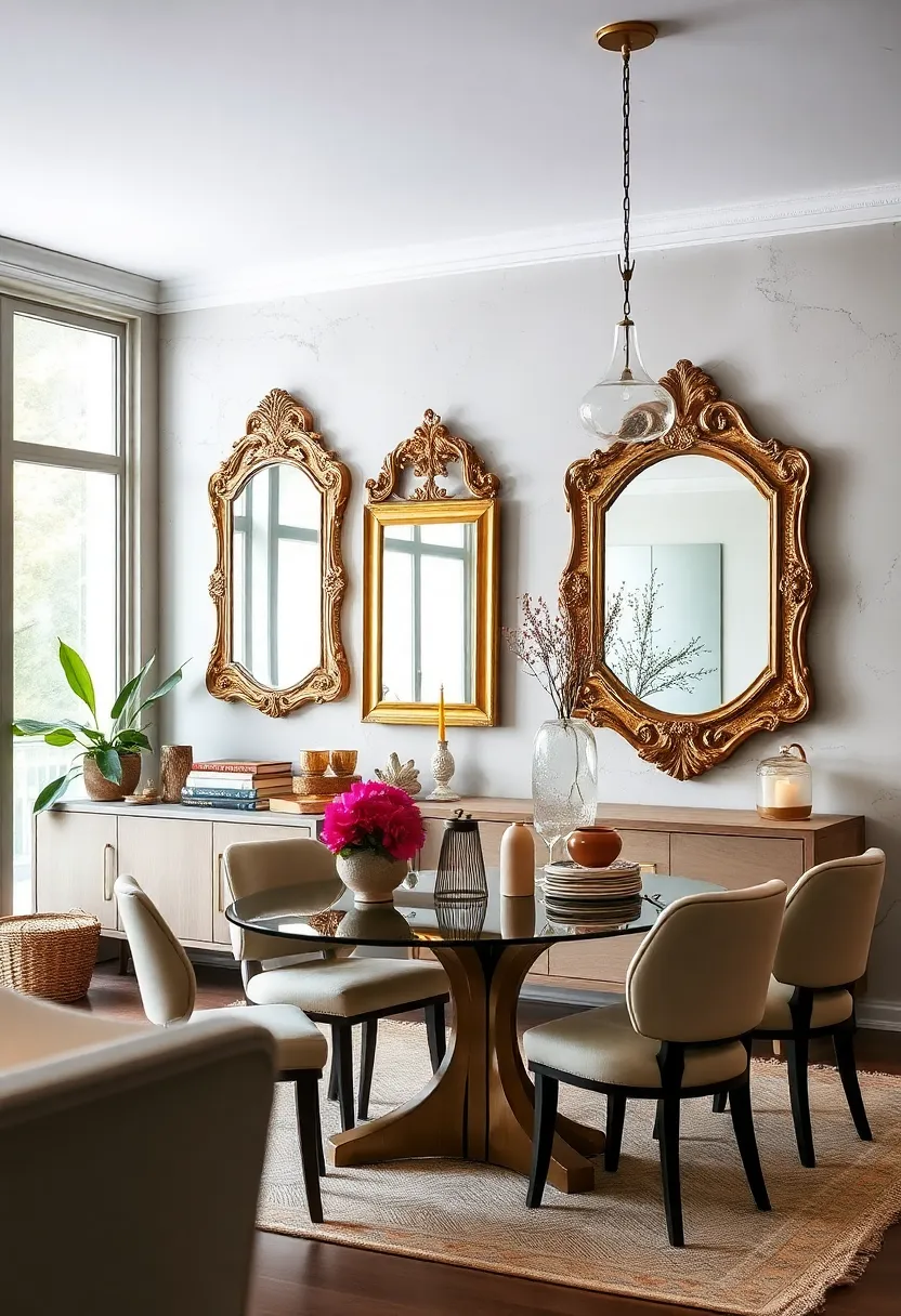 Use⁢ antique beveled mirrors in the dining ⁢area to enhance light and ​create a warm, inviting atmosphere