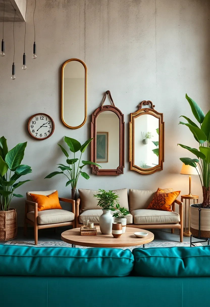 Position a vintage mirror behind‍ open shelving to reflect decorative⁣ items and amplify the space's eclectic vibe