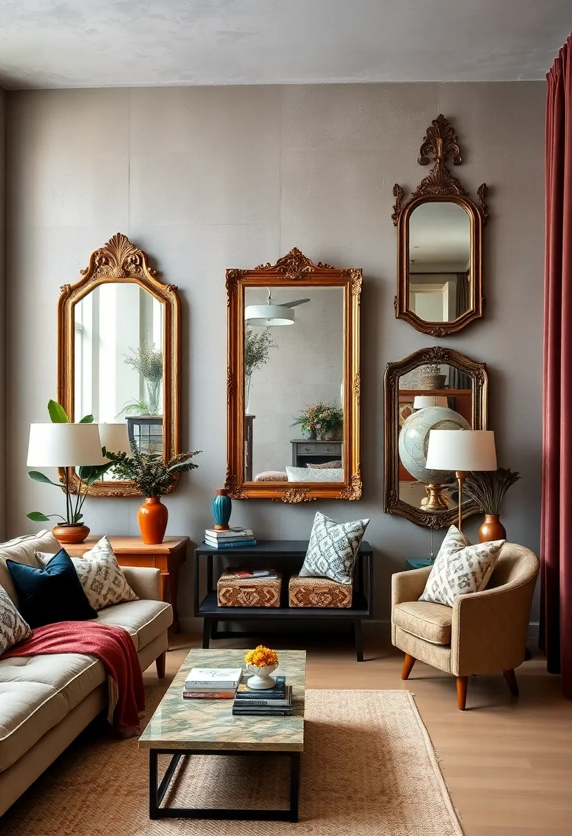 Combine vintage mirrors with ⁢abstract art pieces ⁣to juxtapose classic and contemporary styles