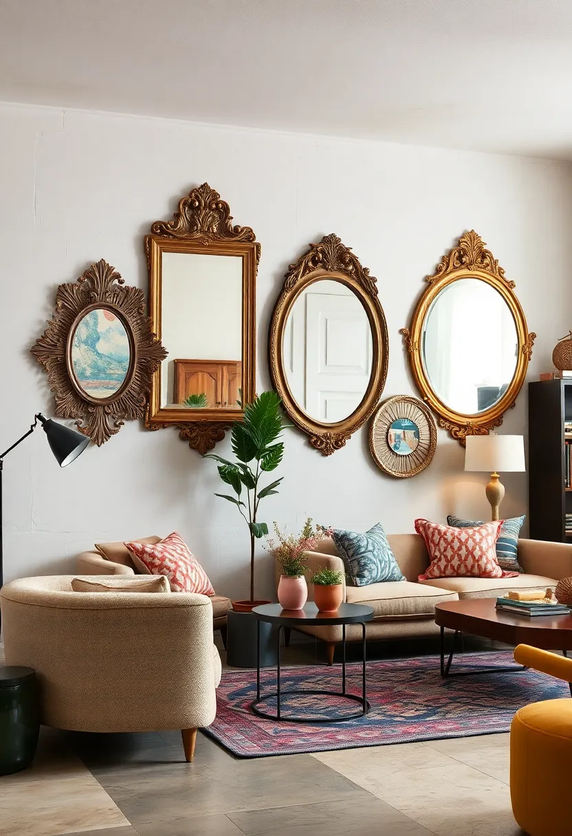 Pair vintage mirrors‌ with bold wallpaper patterns for a dynamic and visually‌ intriguing space