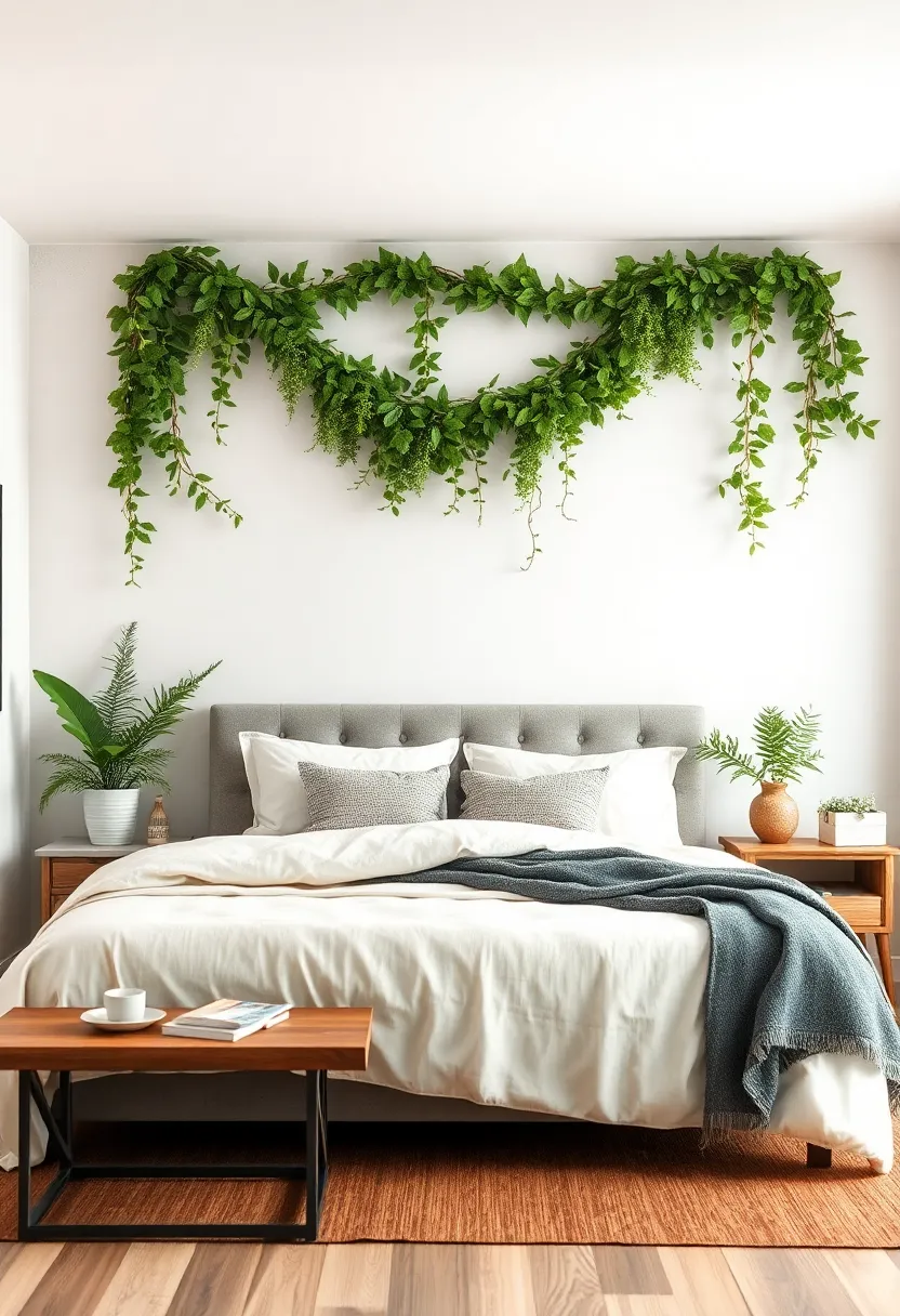 Fresh or Faux Greenery Garland Draped⁤ Along Walls