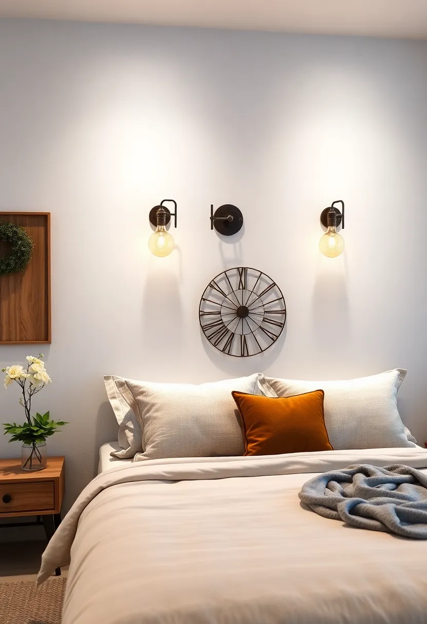 Rustic Metal Wall Sconces with Edison Bulbs
