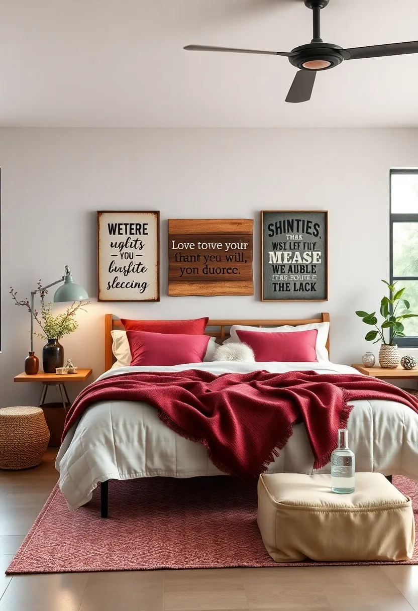 Vintage ⁣Wooden ‌Signs with Inspirational Quotes