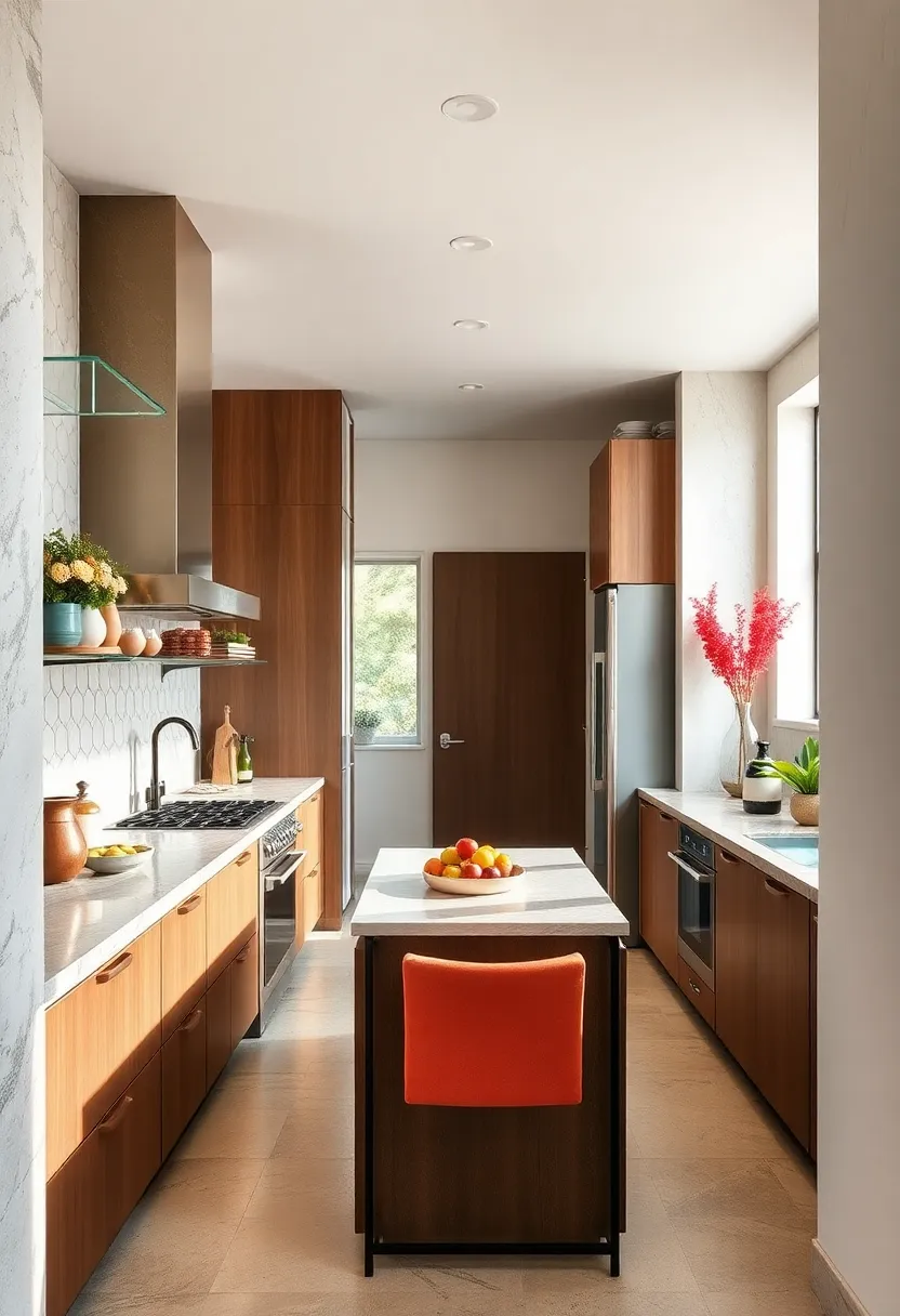 Choose thin-profile countertops made from durable materials to maximize prep area