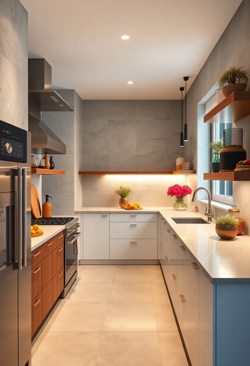 Incorporate under-cabinet lighting to brighten up‌ countertops and enhance ​functionality