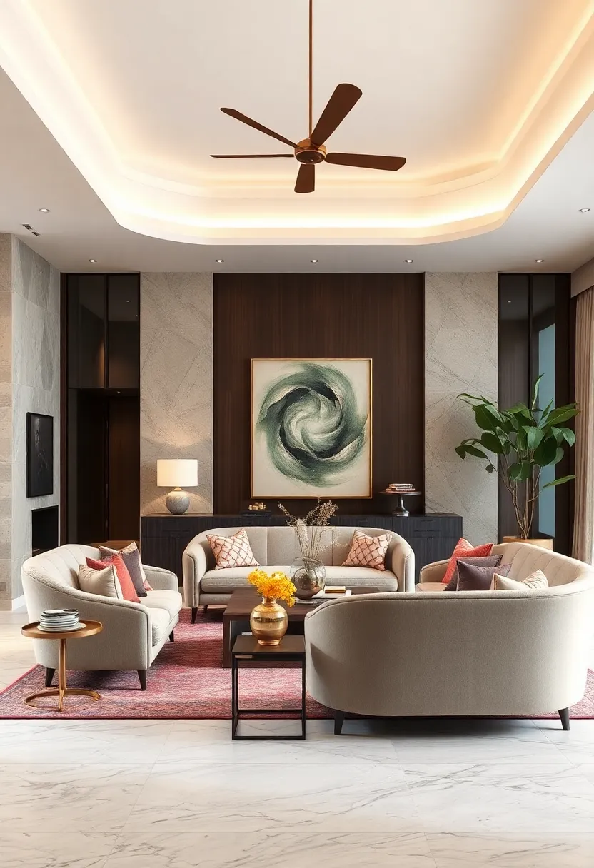 Curved Furniture Silhouettes: Incorporating furniture with rounded edges and tufted backs for an inviting blend of ⁤old and new styles