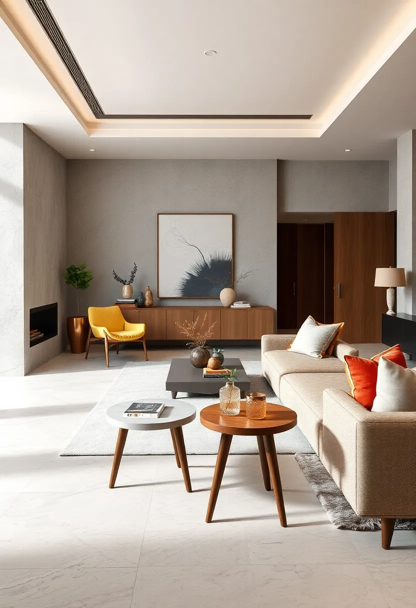 Elegant side Tables ⁤with Curved, refined‌ Legs