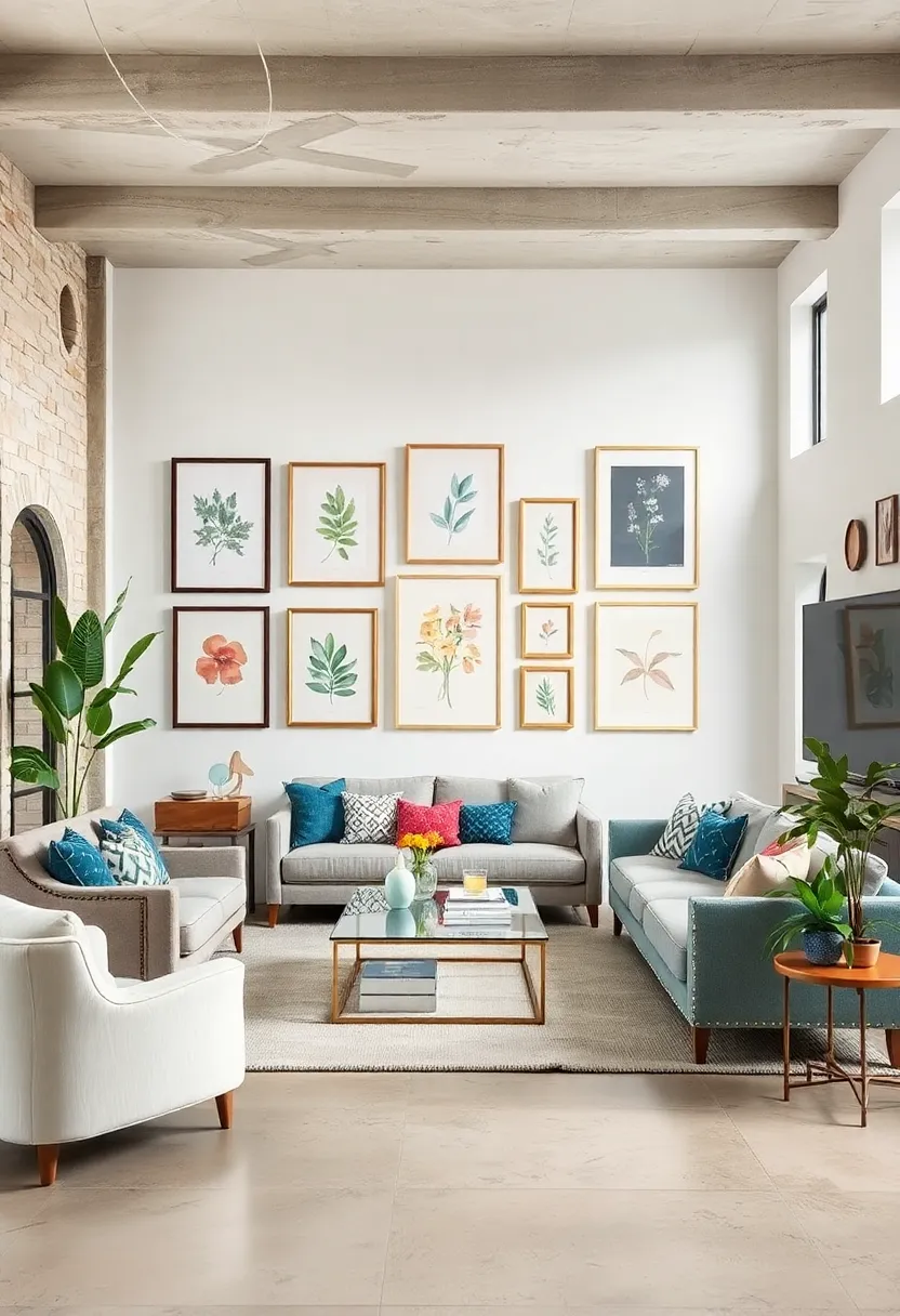 Grandmillennial Gallery Walls: Curating ‌walls with an array of framed antique prints,botanical ‍illustrations,and family photos