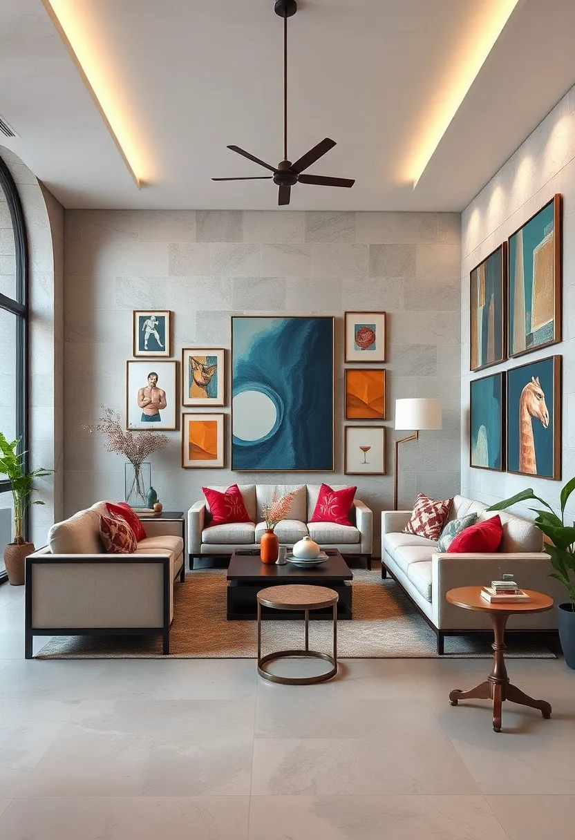 Grandmillennial Gallery Walls Featuring Eclectic‌ Artwork