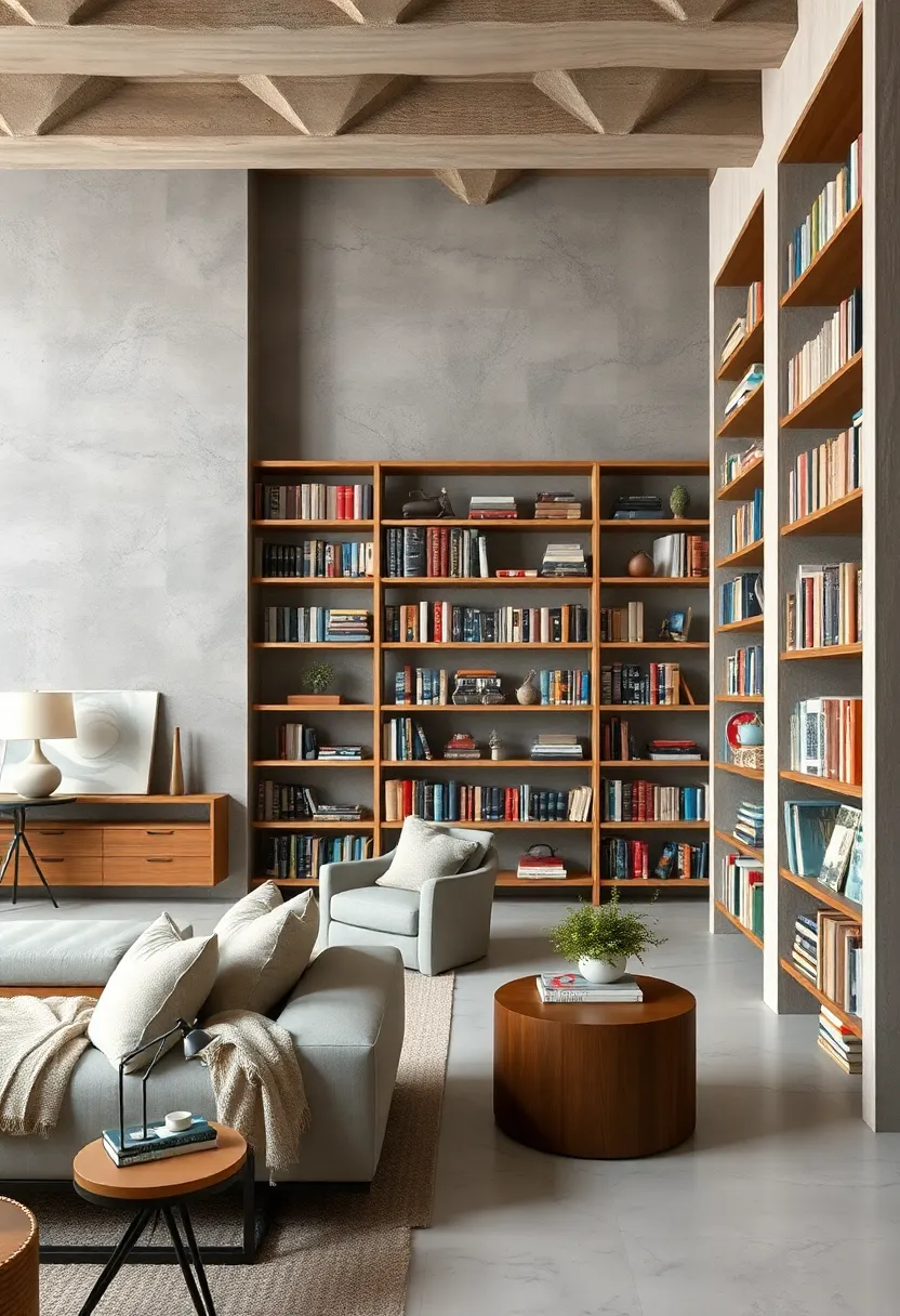 Mix of Old Books and⁣ Contemporary Novels on Open Shelves