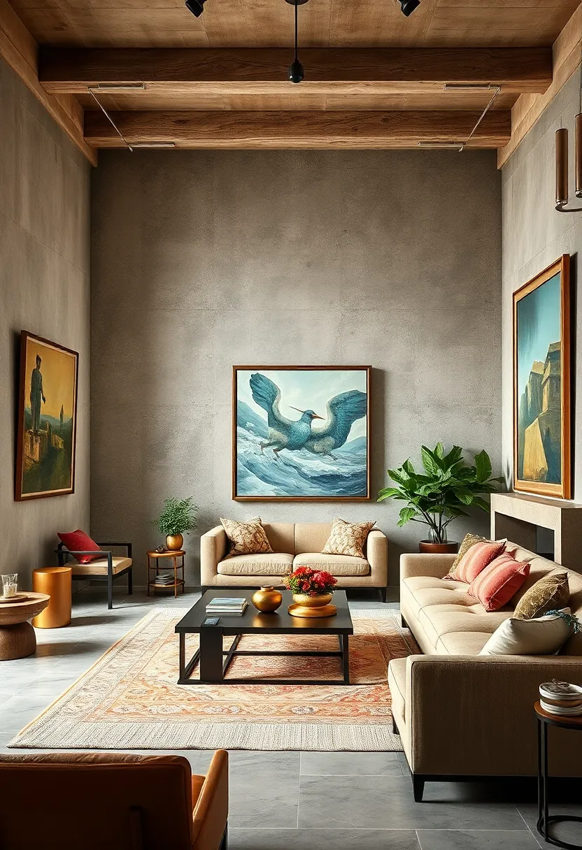 Mix of Vintage and Modern Art: Juxtaposing classic‌ paintings with contemporary pieces to spark visual interest and conversation