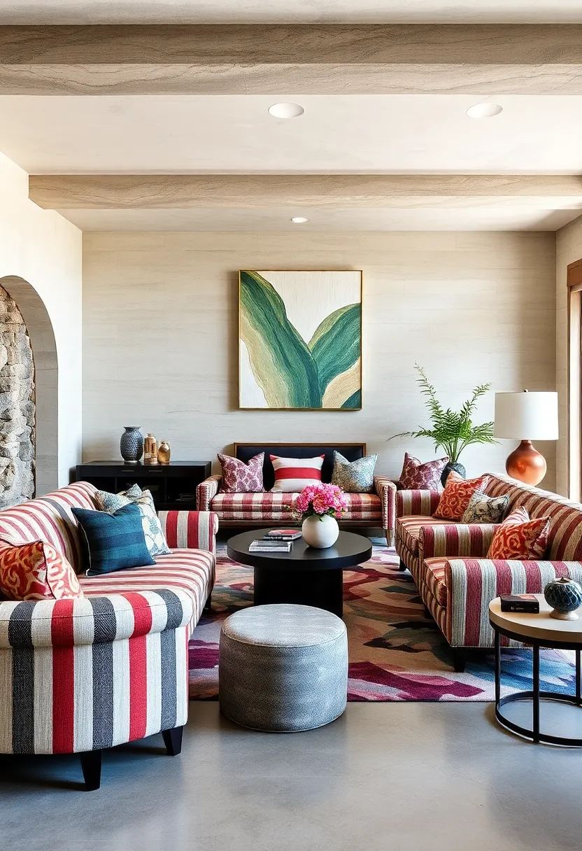 Mixed Pattern⁤ Upholstery: Combining ​stripes, florals, and plaids on sofas and armchairs to create a curated, personalized look