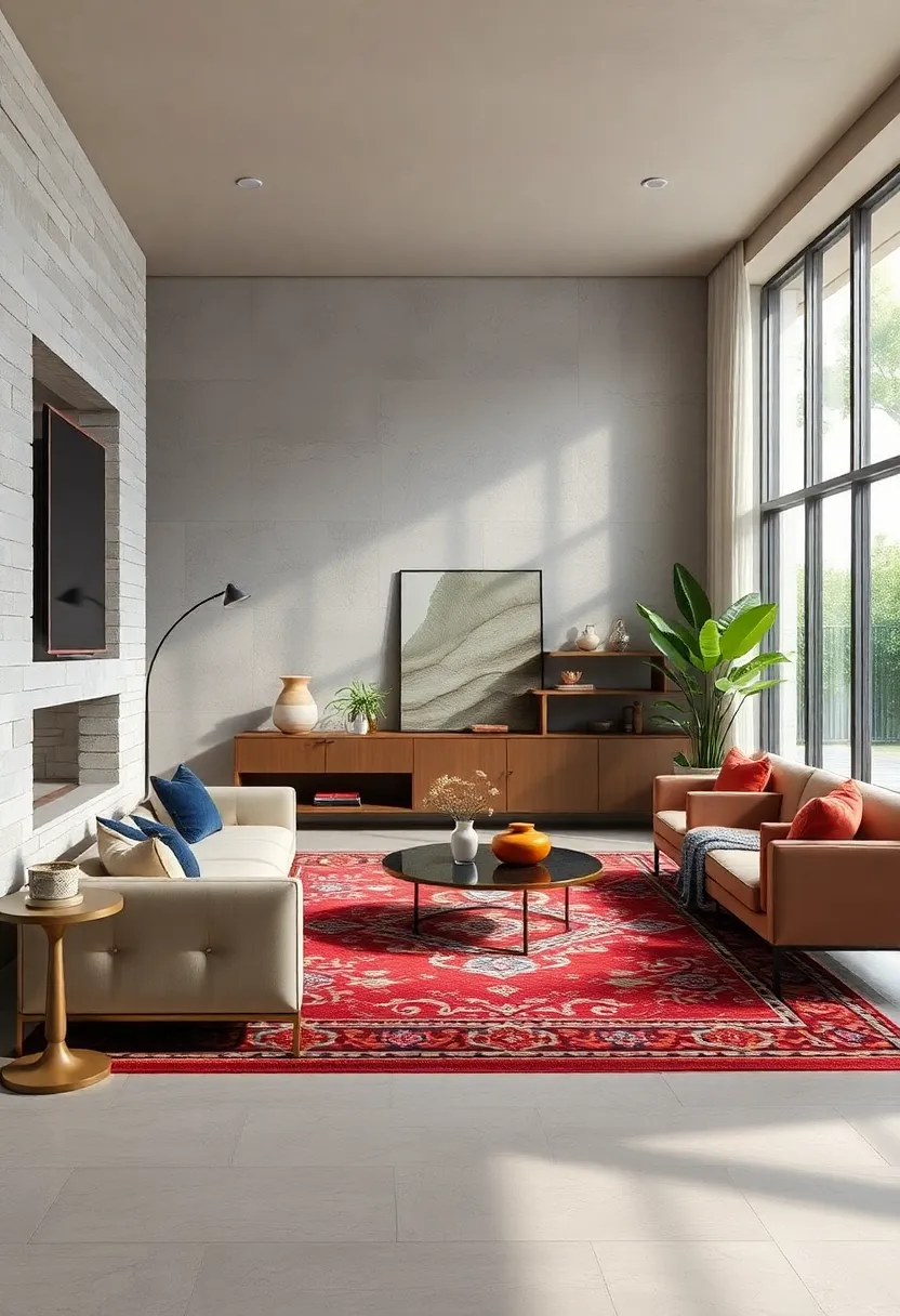 Patterned Area ⁢Rugs with Traditional Motifs in Modern Palettes