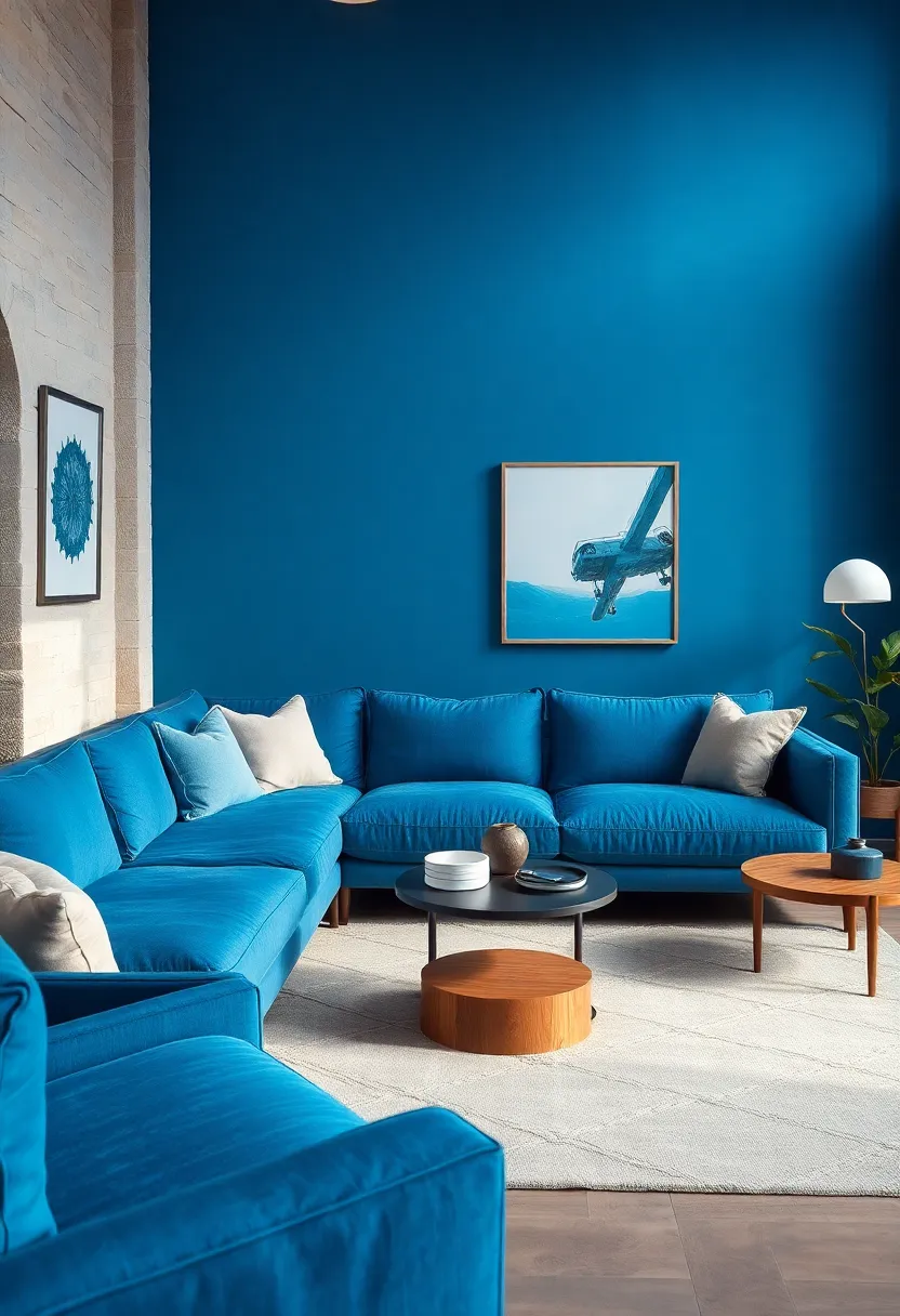 Keep it simple with monochromatic decor ‌focused on various blue‍ hues for a sleek and cohesive look