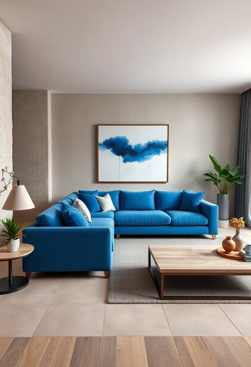 Choose minimalist artwork with blue elements to enhance the modern ‌feel without⁤ overwhelming the room