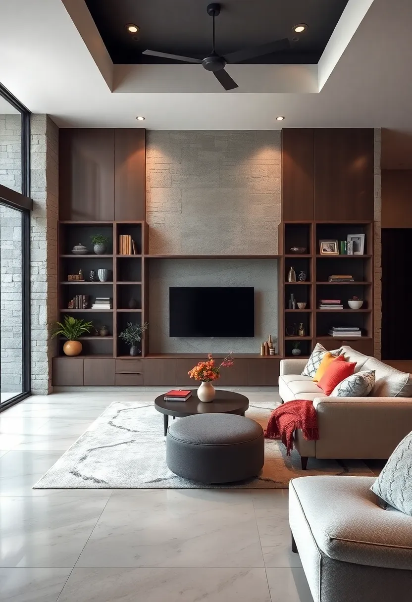 Incorporate built-in shelving ⁤units⁤ with⁤ integrated⁤ seating to maximize‌ space and⁤ comfort