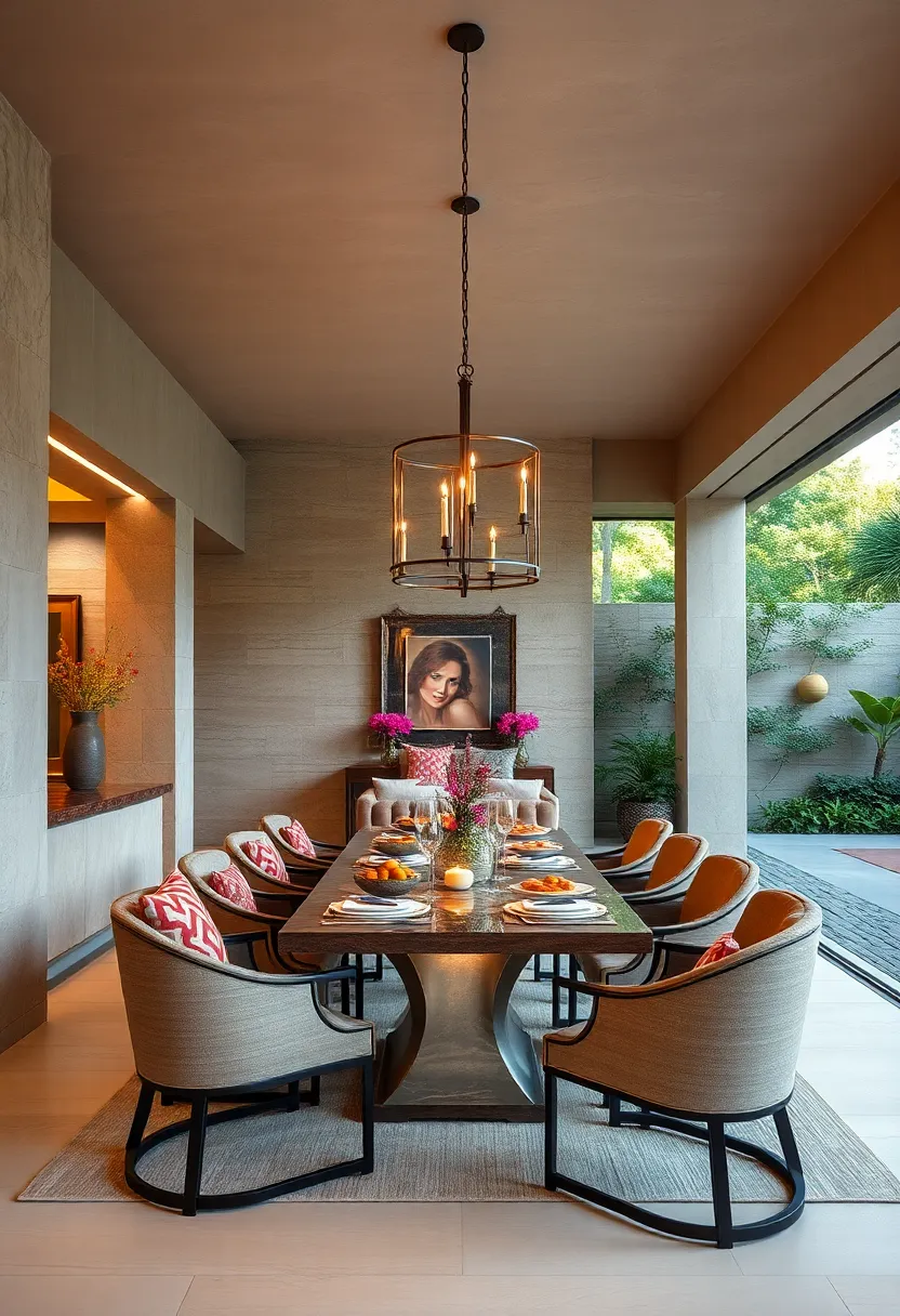 A seamless blend of indoor ​and ⁣outdoor spaces expands the dining area into a sophisticated garden retreat
