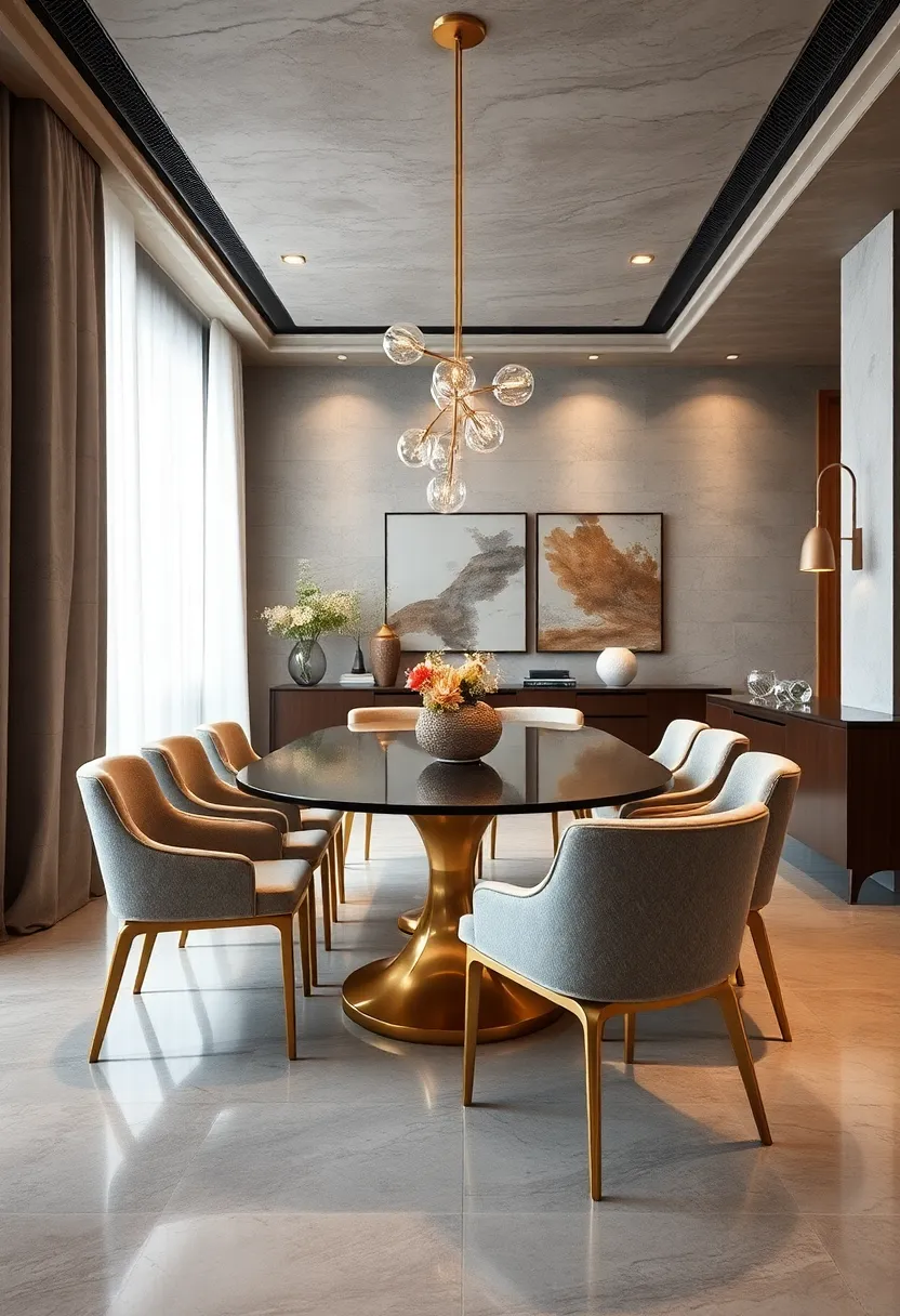 Subtle metallic⁢ finishes on chairs and fixtures add a gleam of luxury ⁢without overwhelming the design