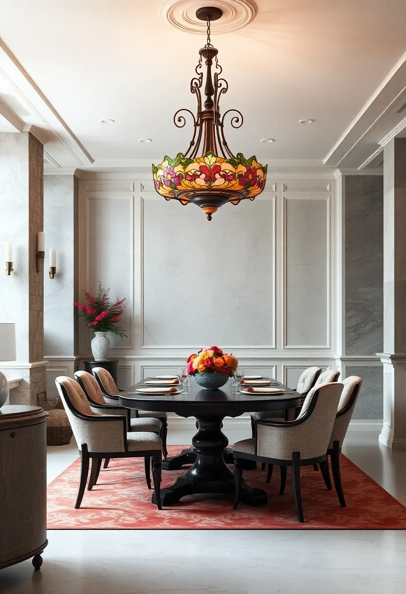 A traditional Georgian dining room ⁢anchored‍ by a grand Georgian cut-glass chandelier, ‌infusing elegance⁤ with historical authenticity