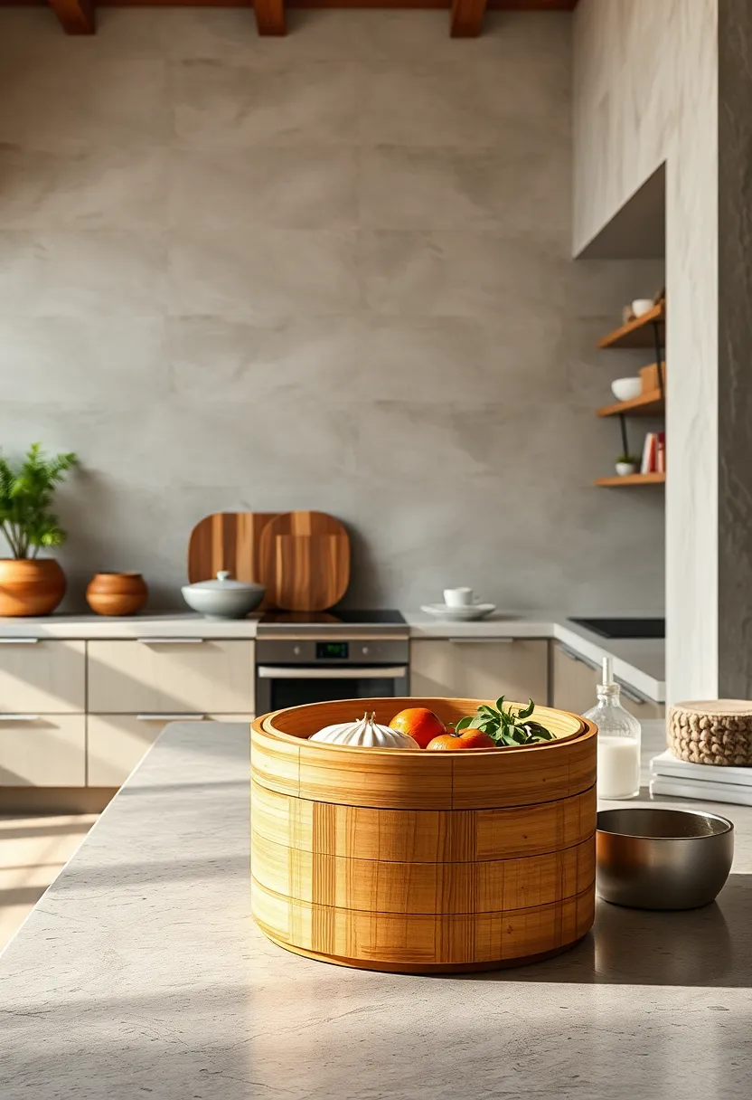 Bamboo Steamer Set ​with Stainless Accents – Healthy cooking meets natural elegance