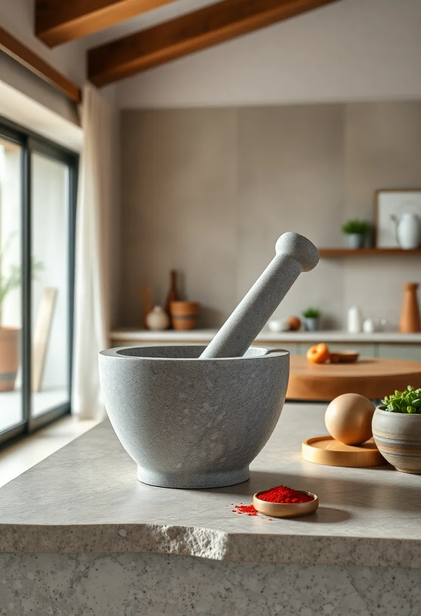 Luxury Stone Mortar and ​Pestle – Grind herbs and ⁣spices with‍ authentic⁢ tactile⁢ pleasure