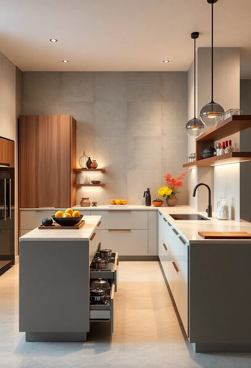 Under-counter pull-out drawers designed to ‍store ⁢pots⁤ and pans while maintaining⁣ a ‍sleek⁤ front