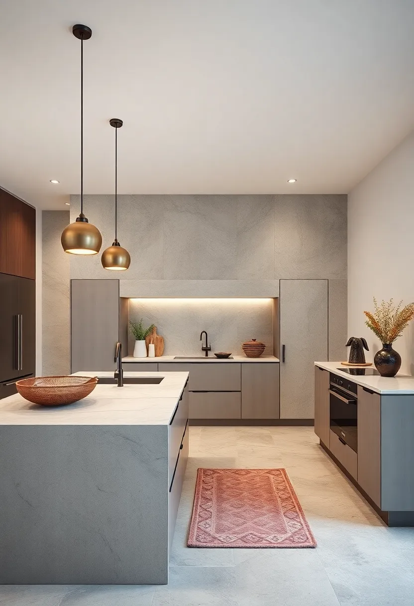 Multi-functional kitchen islands with hidden compartments for cutlery and linens