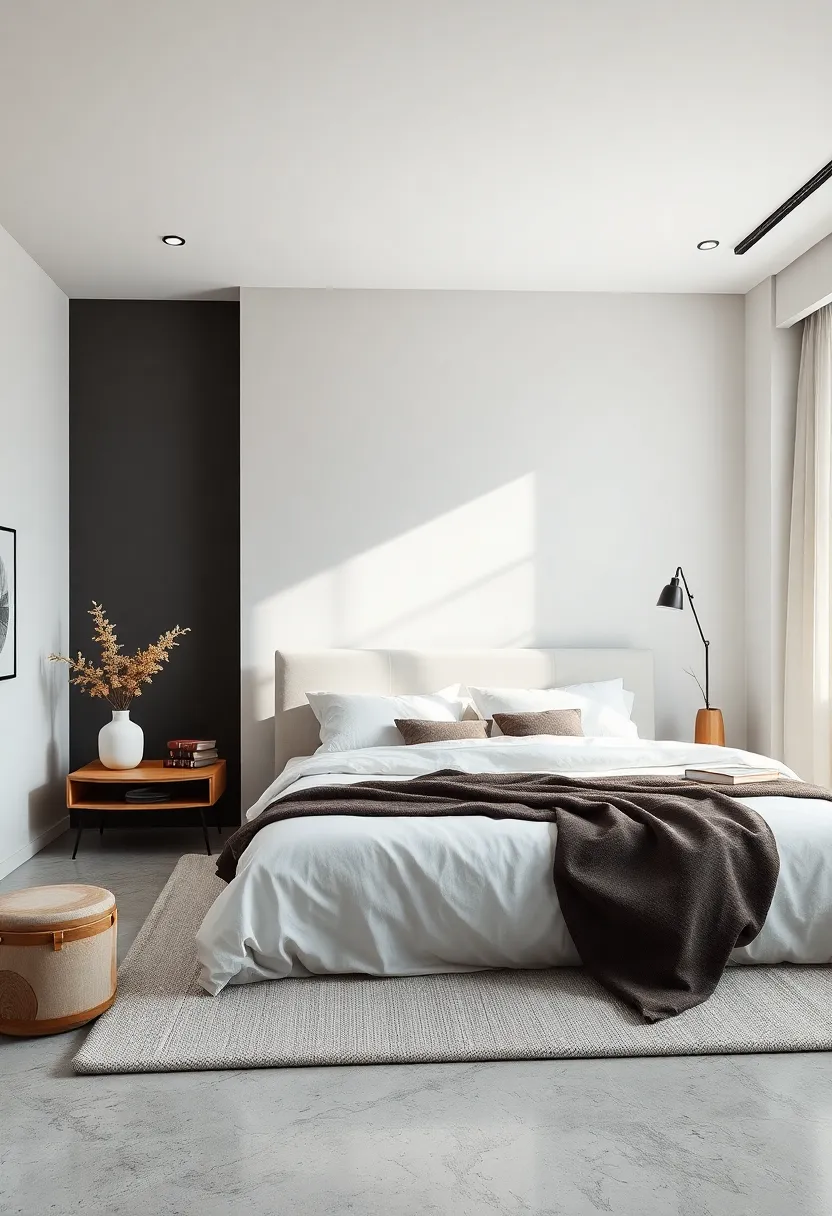 Choose a Monochrome Palette with Pops of Soft Color