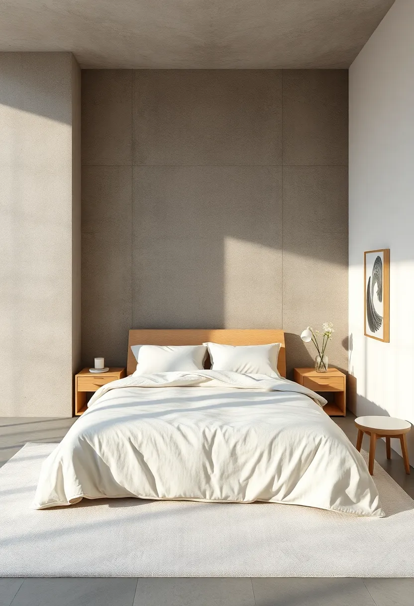 Choose⁢ Simple Bedding with⁤ Subtle Textures for ‍Comfort