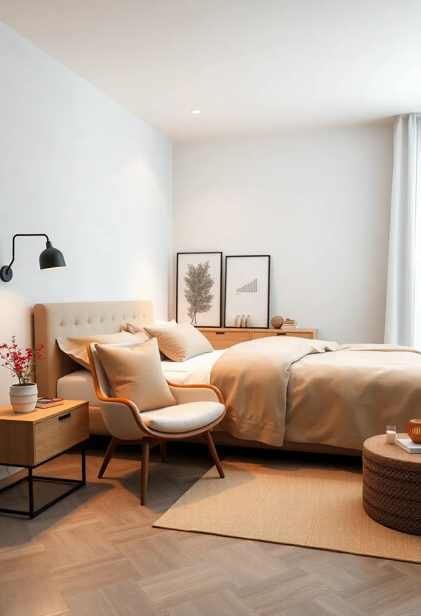 Designate a ⁣Reading Nook with a Minimalist Chair and‌ Lamp