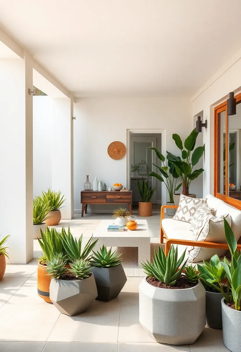 Choose Low-Maintenance Succulents in ‌Geometric⁢ Pots