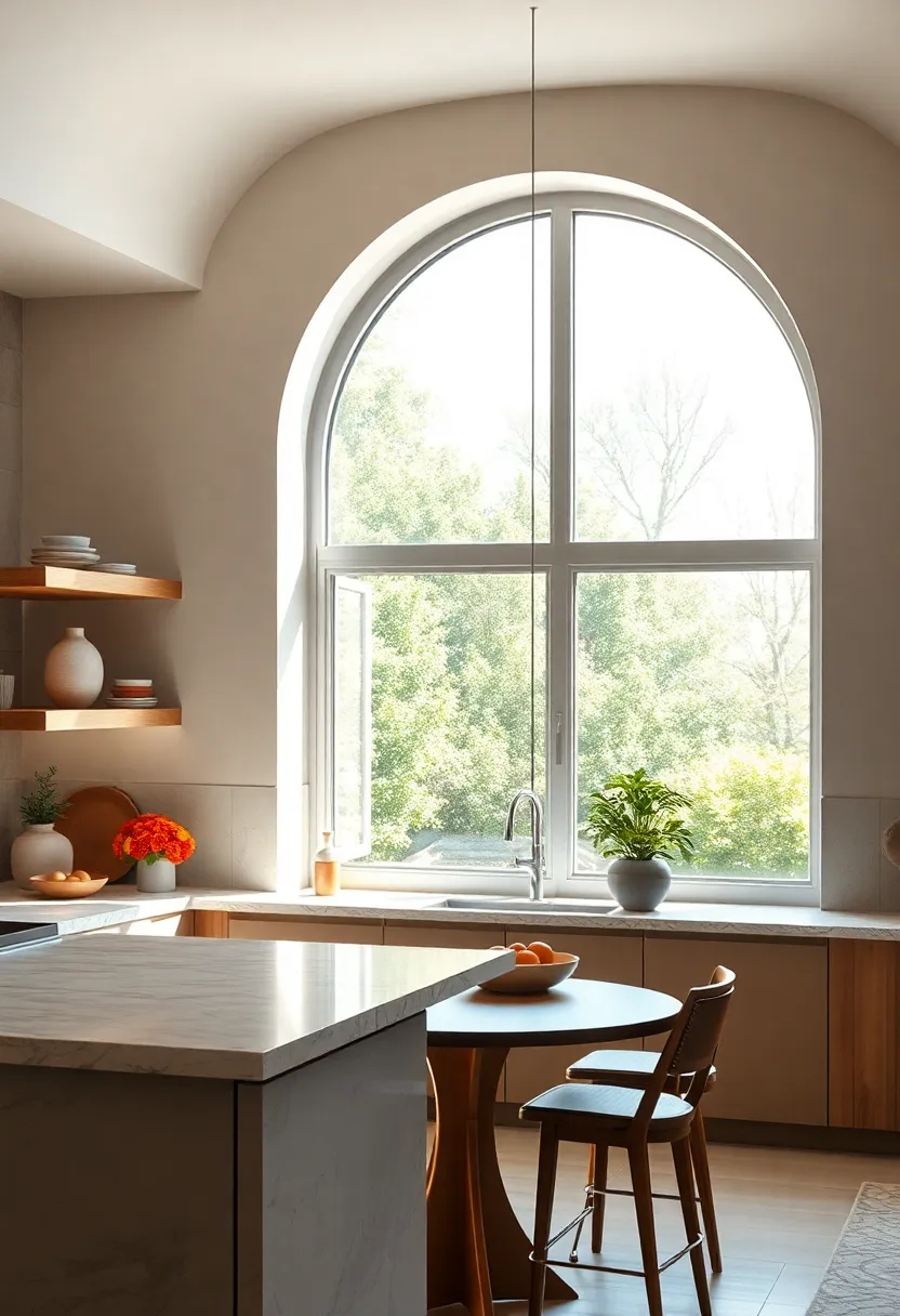 Arched Windows Blending⁢ Modern Lines with Soft Curves