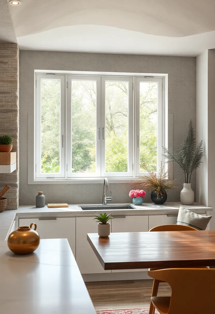 Clean White Framed Windows Blending Seamlessly ‌with Modern Decor