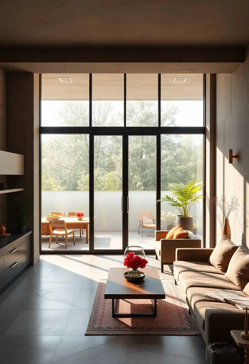 Frosted Glass‍ Sliding Doors Serving as⁣ Both Windows and Passageways