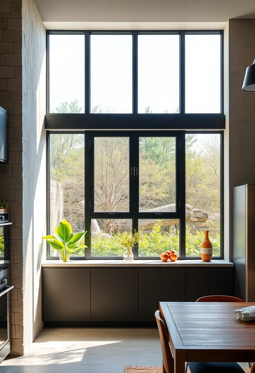 Sleek Black Framed Windows for⁤ a Contemporary Industrial Touch