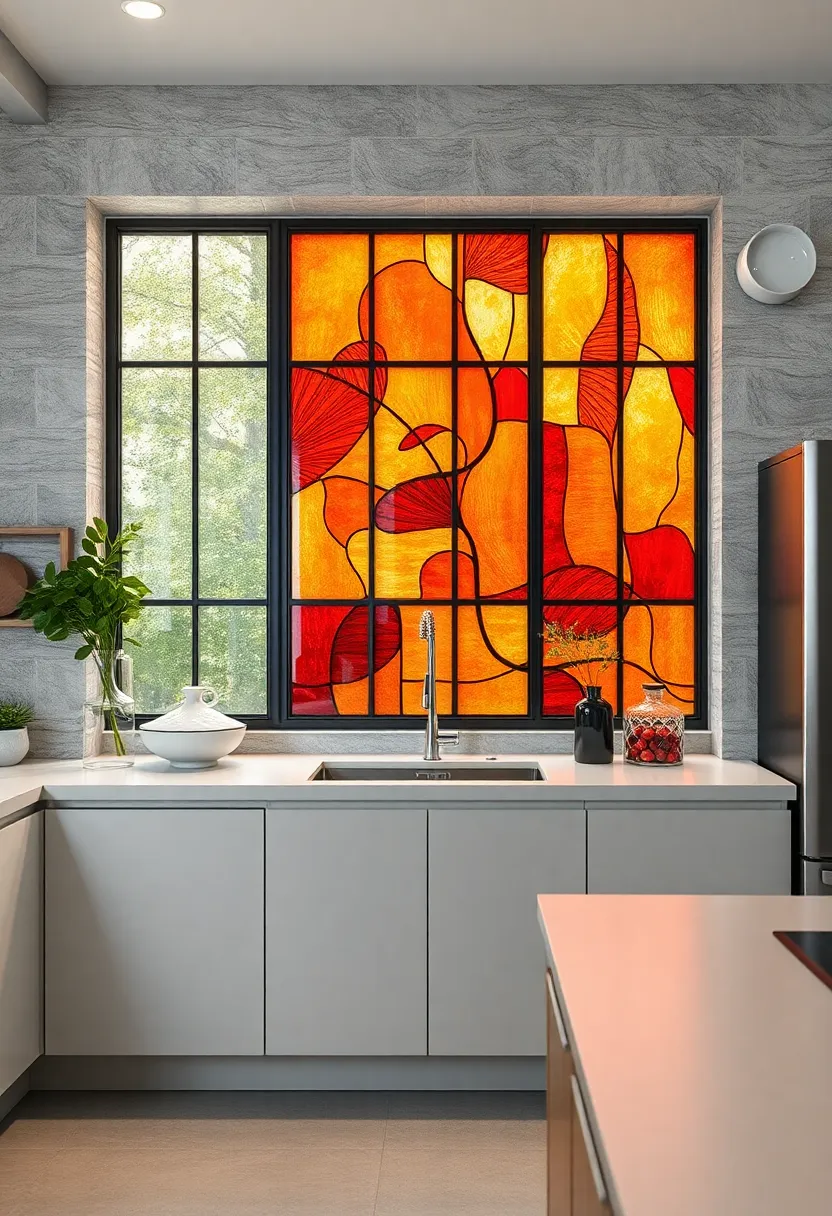 Stained Glass Inserts adding a Pop ⁤of Color and Artistic ​Flair