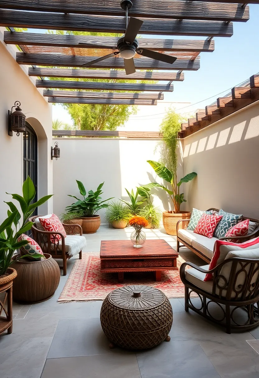 Add a vintage Moroccan-style⁢ coffee table as a‍ statement centerpiece for gatherings