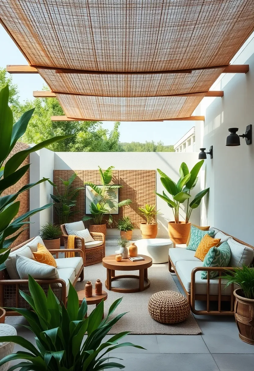 Incorporate bamboo shades or woven screens to provide‌ privacy with natural textures