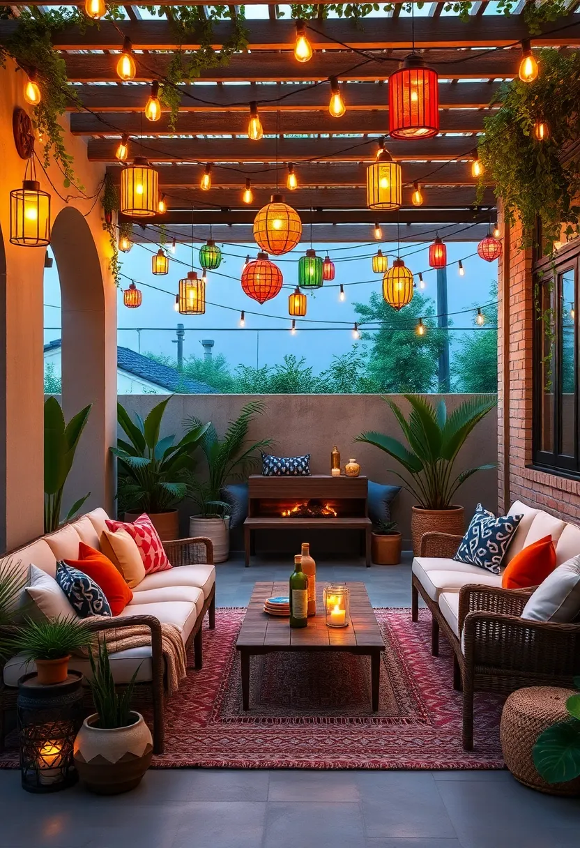 Use a mix⁢ of colorful lanterns and string lights to cast warm, inviting glows after sunset