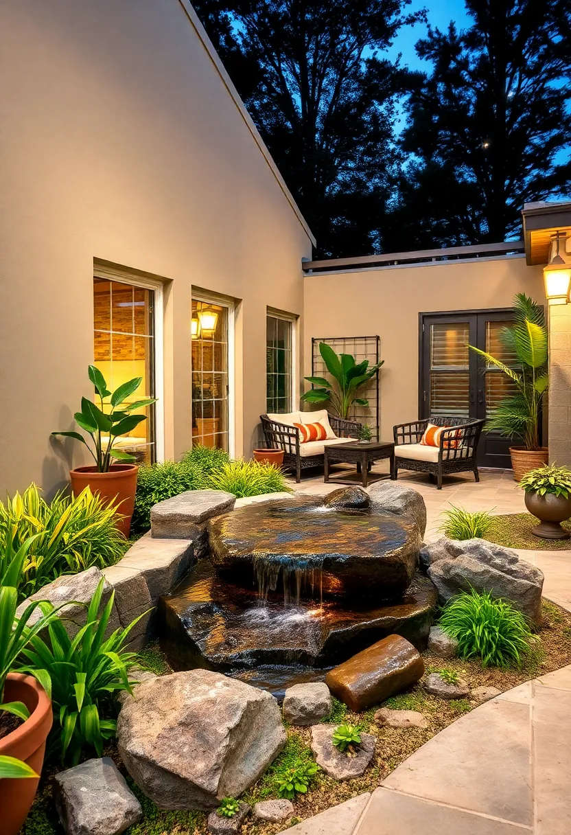 Bubbling Rock feature – Incorporate natural ‌elements through a bubbling rock water feature that mimics a mountain spring