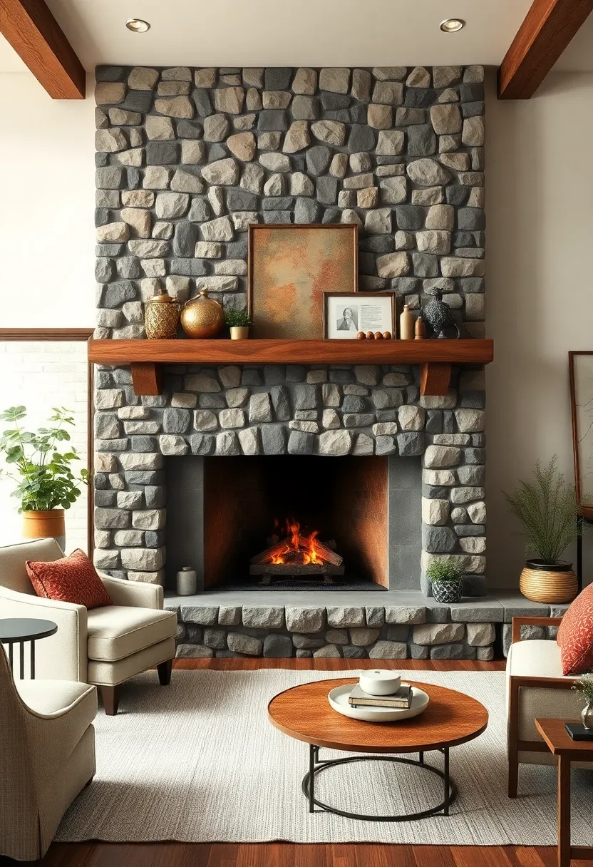 Use reclaimed wood shelving ⁤or mantels above‌ the fireplace ‍for displaying cherished decor