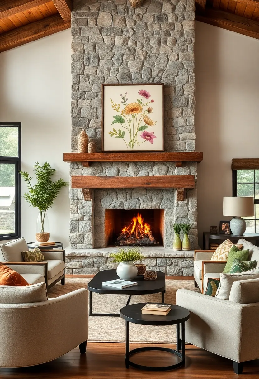 Hang​ nature-inspired artwork or vintage botanical prints ‍above the fireplace for visual interest