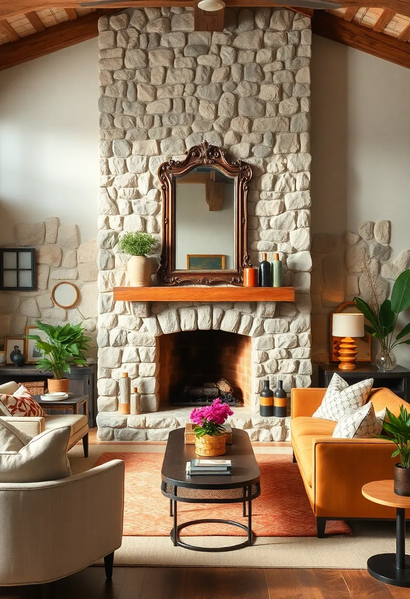 Position a⁤ statement ‌vintage mirror over the mantel to reflect light⁤ and expand‍ the‍ space