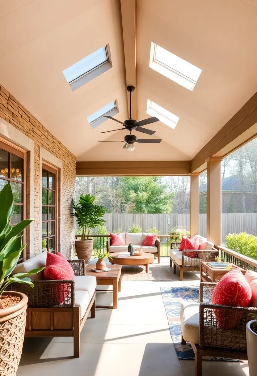 Vaulted Ceiling with Skylights: Maximize natural ‌light and⁢ spaciousness with a​ vaulted design and strategically placed skylights